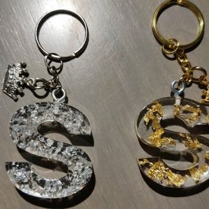 Resin letter key chain